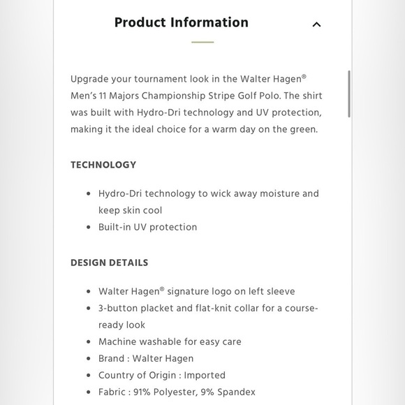 Walter Hagen 11 Majors Polo Fine Line Stripe Polo Navy - Picture 9 of 9